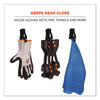 ergodyne® Squids® 3405 Belt Clip Glove Clip Holder, 1 x 1 x 6, Acetal Copolymer, Black Glove Grabbers - Office Ready