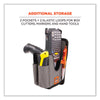 ergodyne® Squids® 5541 Handheld Barcode Scanner Holster with Belt Clip, Large, 2 Compartments, 2.75 x 3.5 x 8, Polyester,Gray Hand Tool Organizer Holsters - Office Ready