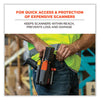 ergodyne® Squids® 5541 Handheld Barcode Scanner Holster with Belt Clip, 2 Compartments, 2.75 x 3.5 x 7.3, Polyester,Gray Hand Tool Organizer Holsters - Office Ready