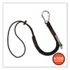 ergodyne® Squids 3105 Tool Lanyard with Aluminum Carabiner + Cinch-Loop, 15 lb Max Working Capacity, 32" to 48", Black, 100/Pack Tool Lanyards - Office Ready