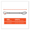 ergodyne® Squids 3100 Lanyard with Aluminum Carabiner + Cinch-Loop, 10 lb Max Working Capacity, 35" to 45" Long, Lime Tool Lanyards - Office Ready