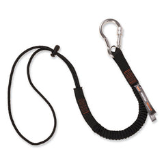 ergodyne® Squids 3105 Tool Lanyard with Aluminum Carabiner + Cinch-Loop, 15 lb Max Working Capacity, 32" to 48" Long, Black
