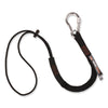 ergodyne® Squids 3105 Tool Lanyard with Aluminum Carabiner + Cinch-Loop, 15 lb Max Working Capacity, 32" to 48" Long, Black Tool Lanyards - Office Ready