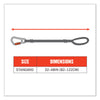 ergodyne® Squids 3105 Tool Lanyard with Aluminum Carabiner + Cinch-Loop, 15 lb Max Working Capacity, 32" to 48" Long, Black Tool Lanyards - Office Ready