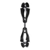 ergodyne® Squids® 3420 Dual Clip Swivel Glove Clip Holder, 1 x 0.6 x 5.5, Acetal Copolymer, Black Glove Grabbers - Office Ready
