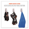 ergodyne® Squids® 3405 Belt Clip Glove Clip Holder, 1 x 1 x 6, Acetal Copolymer, Granite Glove Grabbers - Office Ready