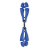 ergodyne® Squids® 3420 Dual Clip Swivel Glove Clip Holder, 1 x 0.6 x 5.5, Acetal Copolymer, Blue, 100/Pack Glove Grabbers - Office Ready