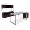 Alera® Alera® Open Office Desk Series Low-Storage Cabinet Credenza, Woodgrain Laminate, 29.5" x 19.13" x 22.78", Mahogany Cabinet Credenzas - Office Ready