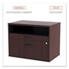 Alera® Alera® Open Office Desk Series Low File Cabinet Credenza, 2-Drawer: Pencil/File,Legal/Letter,1 Shelf,Mahogany,29.5x19.13x22.88 Lateral Desk Pedestals - Office Ready