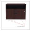 Alera® Alera® Open Office Desk Series Low File Cabinet Credenza, 2-Drawer: Pencil/File,Legal/Letter,1 Shelf,Mahogany,29.5x19.13x22.88 Lateral Desk Pedestals - Office Ready