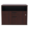 Alera® Alera® Open Office Desk Series Low File Cabinet Credenza, 2-Drawer: Pencil/File,Legal/Letter,1 Shelf,Mahogany,29.5x19.13x22.88 Lateral Desk Pedestals - Office Ready