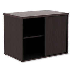 Alera® Alera® Open Office Desk Series Low-Storage Cabinet Credenza, Woodgrain Laminate, 29.5" x 19.13" x 22.78", Espresso
