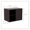 Alera® Alera® Open Office Desk Series Low-Storage Cabinet Credenza, Woodgrain Laminate, 29.5" x 19.13" x 22.78", Espresso Cabinet Credenzas - Office Ready
