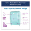 Tork® Washstation Dispenser, 12.56 x 10.57 x 18.09, Aqua/White Roll, Pull Towel Dispensers - Office Ready