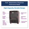 Tork® Washstation Dispenser, 12.56 x 10.57 x 18.09, Red/Smoke Roll, Pull Towel Dispensers - Office Ready