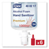 Tork® Premium Alcohol Foam Hand Sanitizer, 1 L Bottle, Unscented, 6/Carton Hand Sanitizer Refills, Moisturizing Foam - Office Ready