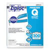 Ziploc® Zipper Freezer Bags, 32 oz, 7" x 7.75", Clear, 300/Carton Consumer Slider/Zip Freezer Bags - Office Ready