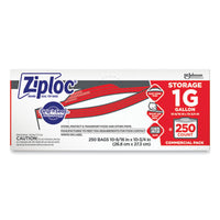 Ziploc® Double Zipper Storage Bags, Triple System Seal, Gallon, 10.56