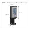 PURELL® CS6 Hand Sanitizer Dispenser, 1,200 mL, 5.79 x 3.93 x 15.64, Graphite Automatic Hand Cleaner Dispensers - Office Ready