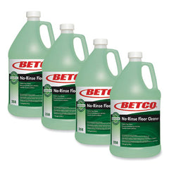 Betco® BioActive Solutions™ No-Rinse Floor Cleaner, Rain Fresh Scent, 1 gal Bottle, 4/Carton