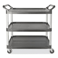 Rubbermaid® Commercial Xtra™ Utility Cart with Open Sides, Plastic, 3 Shelves, 300 lb Capacity, 20