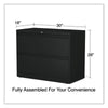 Alera® Lateral File, 2 Legal/Letter-Size File Drawers, Black, 36" x 18.63" x 28" Lateral File Cabinets - Office Ready