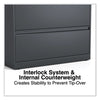 Alera® Lateral File, 2 Legal/Letter/A4/A5-Size File Drawers, Charcoal, 36" x 18.63" x 28" Lateral File Cabinets - Office Ready