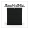 Alera® Lateral File, 3 Legal/Letter/A4/A5-Size File Drawers, Black, 36" x 18.63" x 40.25" Lateral File Cabinets - Office Ready