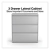 Alera® Lateral File, 3 Legal/Letter/A4/A5-Size File Drawers, Light Gray, 36" x 18.63" x 40.25" Lateral File Cabinets - Office Ready