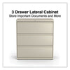 Alera® Lateral File, 3 Legal/Letter/A4/A5-Size File Drawers, Putty, 36" x 18.63" x 40.25" Lateral File Cabinets - Office Ready