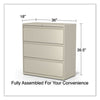 Alera® Lateral File, 3 Legal/Letter/A4/A5-Size File Drawers, Putty, 36" x 18.63" x 40.25" Lateral File Cabinets - Office Ready