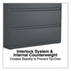 Alera® Lateral File, 3 Legal/Letter/A4/A5-Size File Drawers, Charcoal, 42" x 18.63" x 40.25" Lateral File Cabinets - Office Ready