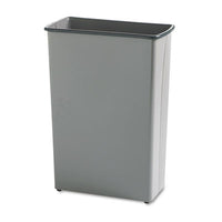 Safco® Square and Rectangular Wastebasket, 88 qt, Steel, Charcoal Indoor All-Purpose Waste Bins - Office Ready