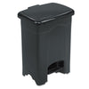 Safco® Plastic Step-On Receptacle, 4 gal, Plastic, Black Indoor All-Purpose Waste Bins - Office Ready