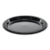 Pactiv Evergreen Meadoware Impact Plastic Dinnerware, Plate, 8.9" dia, Black, 400/Carton Plates - Office Ready
