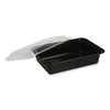 GEN Microwavable Food Container with Lid, Rectangular, 16 oz, 7.48 x 5.03 x 2.04, Black/Clear, Plastic, 150/Carton Takeout Food Containers - Office Ready