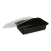 GEN Microwavable Food Container with Lid, Rectangular, 32 oz, 8.81 x 6.02 x 2.24, Black/Clear, Plastic, 150/Carton Takeout Food Containers - Office Ready