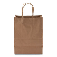 Kari-Out® Kraft Paper Bags, Natural Twisted-Paper Handles, 8