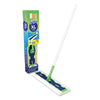 Swiffer® Sweeper Mop, XL Dry + Wet Sweeping Kit, 16.5 x 9 White Cloth Head, 46" Green/Silver Aluminum/Plastic Handle Wet/Dry Mop Pad - Office Ready