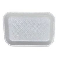 GEN Meat Trays, #2S, 8.5 x 6 x 0.7, White, Foam, 500/Carton Butcher Food Containers - Office Ready