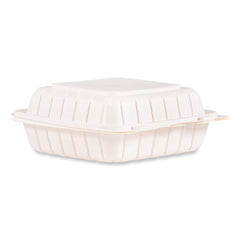 Dart® Hinged Lid Containers, 8.25 x 8 x 3, White, Plastic, 150/Carton