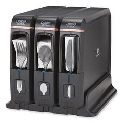 Dixie® SmartStock® Wrapped Cutlery Dispenser, Forks/Knives/Spoons, 12.44 x 11.17 x 10.5, Black