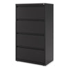 Alera® Lateral File, 4 Legal/Letter-Size File Drawers, Black, 30" x 18.63" x 52.5" Lateral File Cabinets - Office Ready