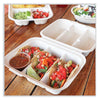 World Centric® Fiber Hinged Containers, 8.8 x 8.2 x 2.9, Natural, Paper, 300/Carton Takeout Food Containers - Office Ready