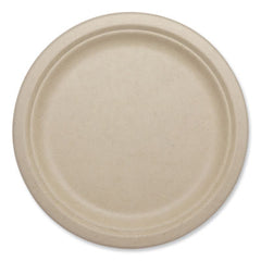 World Centric® Fiber Plates, Paper, 9.1" dia, Natural, 1,000/Carton