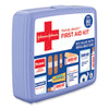 Johnson & Johnson® Red Cross® Travel Ready Portable Emergency First Aid Kit, 80 Pieces, Plastic Case Personal/Vehicle First Aid Kits - Office Ready