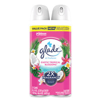 Glade® Air Freshener, Tropical Blossoms Scent, 8.3 oz, 2/Pack, 3 Packs/Carton Aerosol Spray Air Freshener/Odor Eliminators - Office Ready