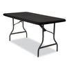 Iceberg iGear™ Fabric Table Top Cap Cover, Polyester, 30 x 72, Black Polyester Tablecloths - Office Ready