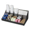 Mind Reader Network Collection 11-Compartment Coffee Cup and Condiment Countertop Organizer, 9.5 x 17.88 x 6.63, Black Coffee Condiment Stations - Office Ready