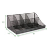 Mind Reader Network Collection 11-Compartment Coffee Cup and Condiment Countertop Organizer, 9.5 x 17.88 x 6.63, Black Coffee Condiment Stations - Office Ready
